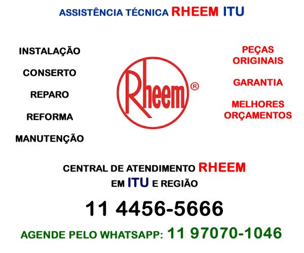 Assistência técnica ar-condicionado Rheem Itu
