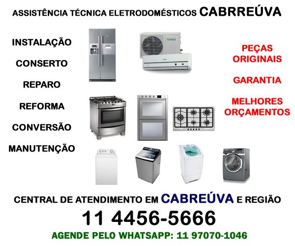 Assistência técnica eletrodomésticos Cabreúva